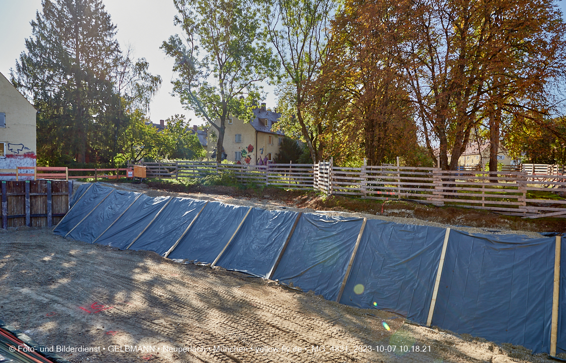 07.10.2023 - Baustelle Maikäfersiedlung in Berg am Laim und Neuperlach