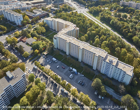 13.10.2023 - Karl-Marx-Ring 52-62 und Marx-Zentrum mit Umgebung in Neuperlach