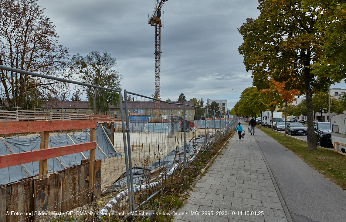 14.10.2023 - Baustelle Maikäfersiedlung in Berg am Laim und Neuperlach