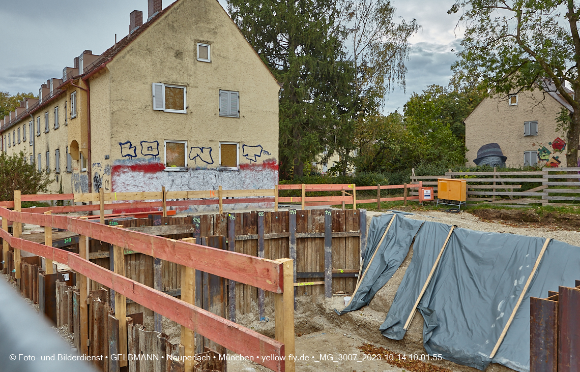 14.10.2023 - Baustelle Maikäfersiedlung in Berg am Laim und Neuperlach
