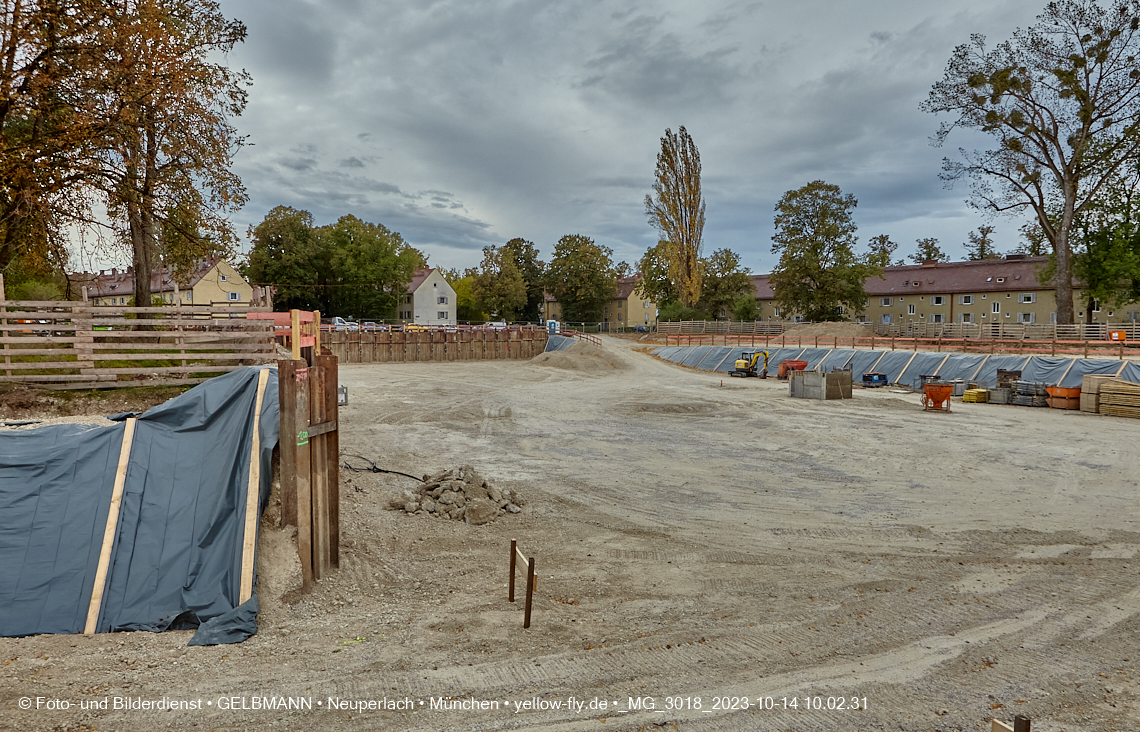14.10.2023 - Baustelle Maikäfersiedlung in Berg am Laim und Neuperlach