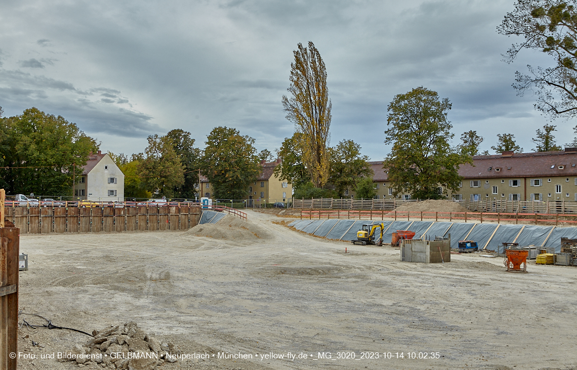 14.10.2023 - Baustelle Maikäfersiedlung in Berg am Laim und Neuperlach