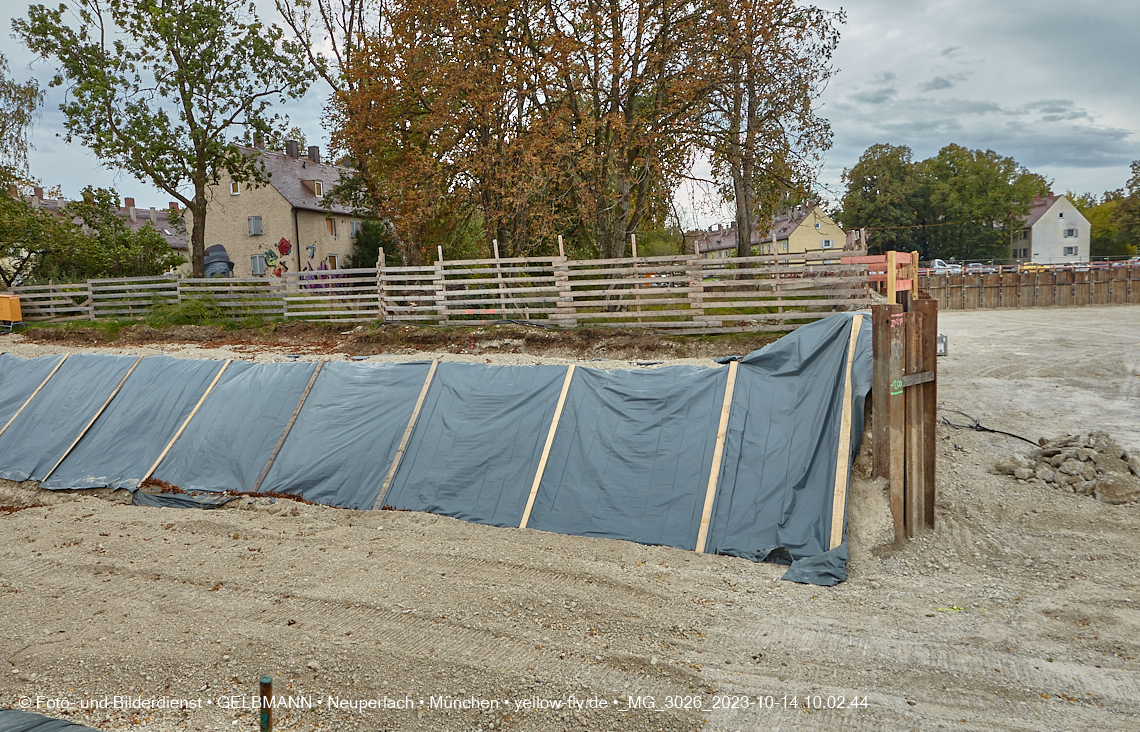14.10.2023 - Baustelle Maikäfersiedlung in Berg am Laim und Neuperlach