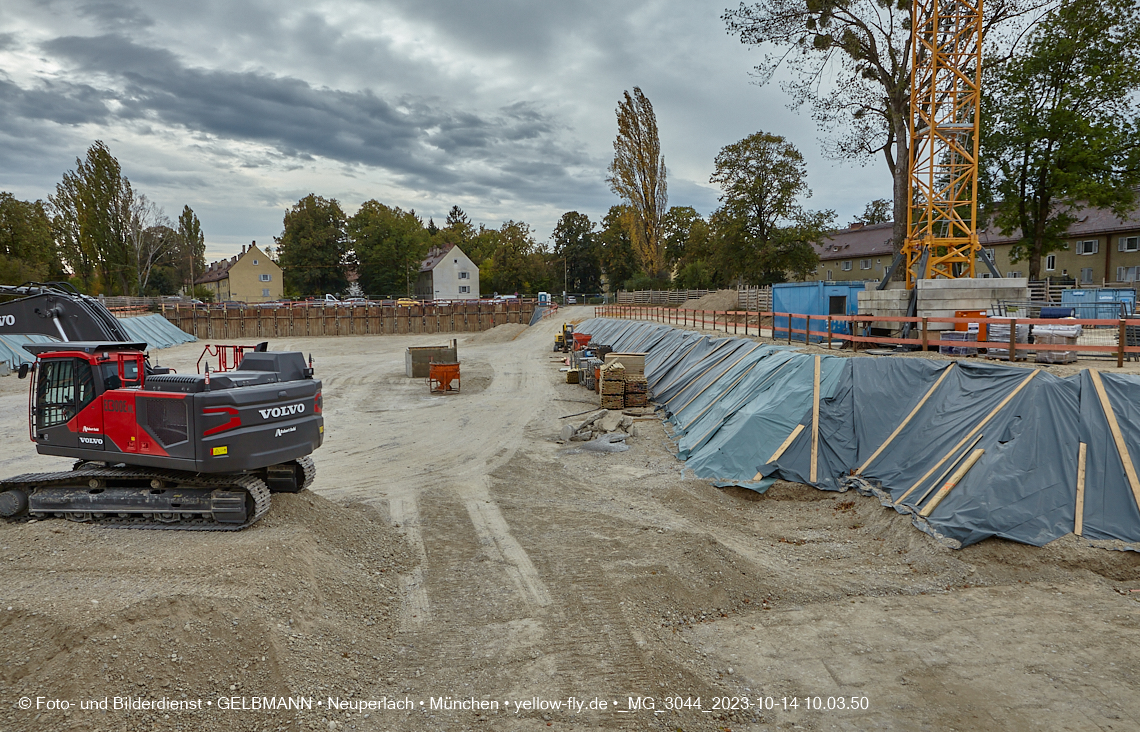 14.10.2023 - Baustelle Maikäfersiedlung in Berg am Laim und Neuperlach