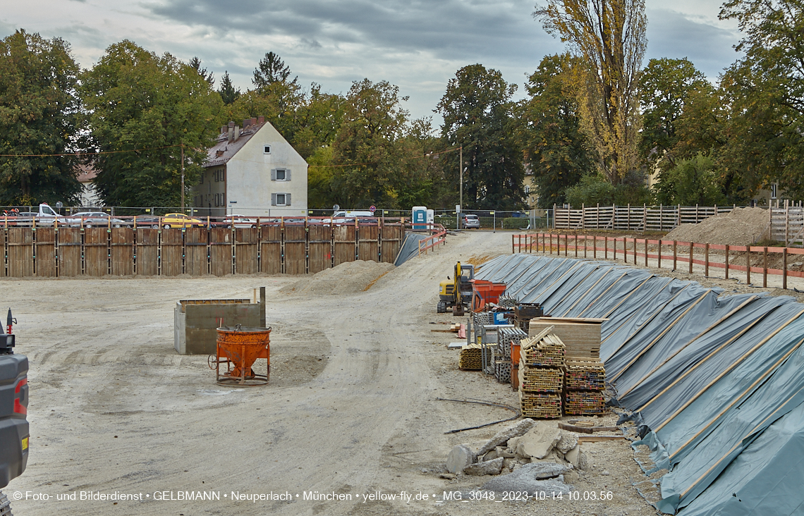 14.10.2023 - Baustelle Maikäfersiedlung in Berg am Laim und Neuperlach