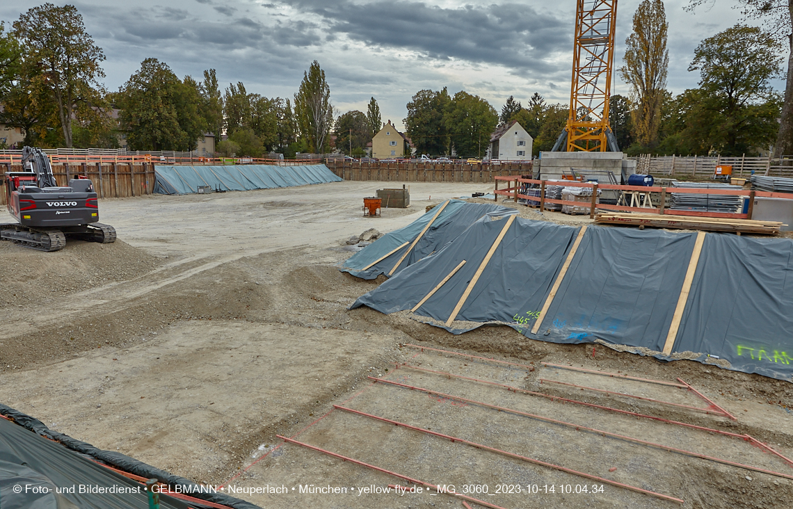 14.10.2023 - Baustelle Maikäfersiedlung in Berg am Laim und Neuperlach