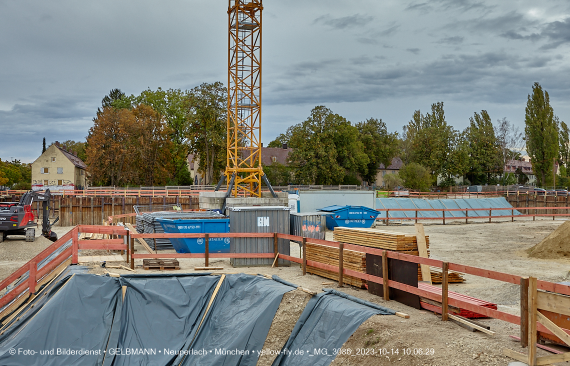 14.10.2023 - Baustelle Maikäfersiedlung in Berg am Laim und Neuperlach