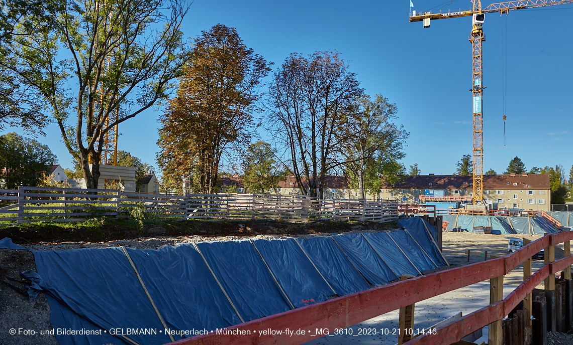 21.10.2023 - Baustelle Maikäfersiedlung in Berg am Laim und Neuperlach