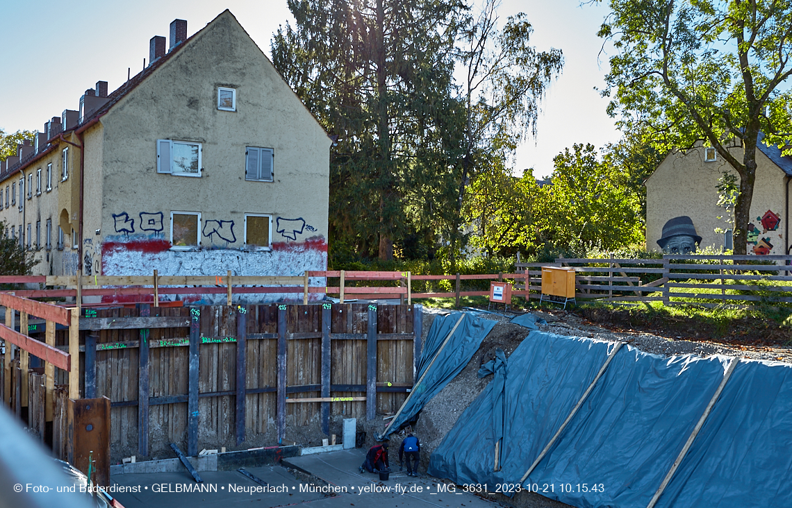21.10.2023 - Baustelle Maikäfersiedlung in Berg am Laim und Neuperlach