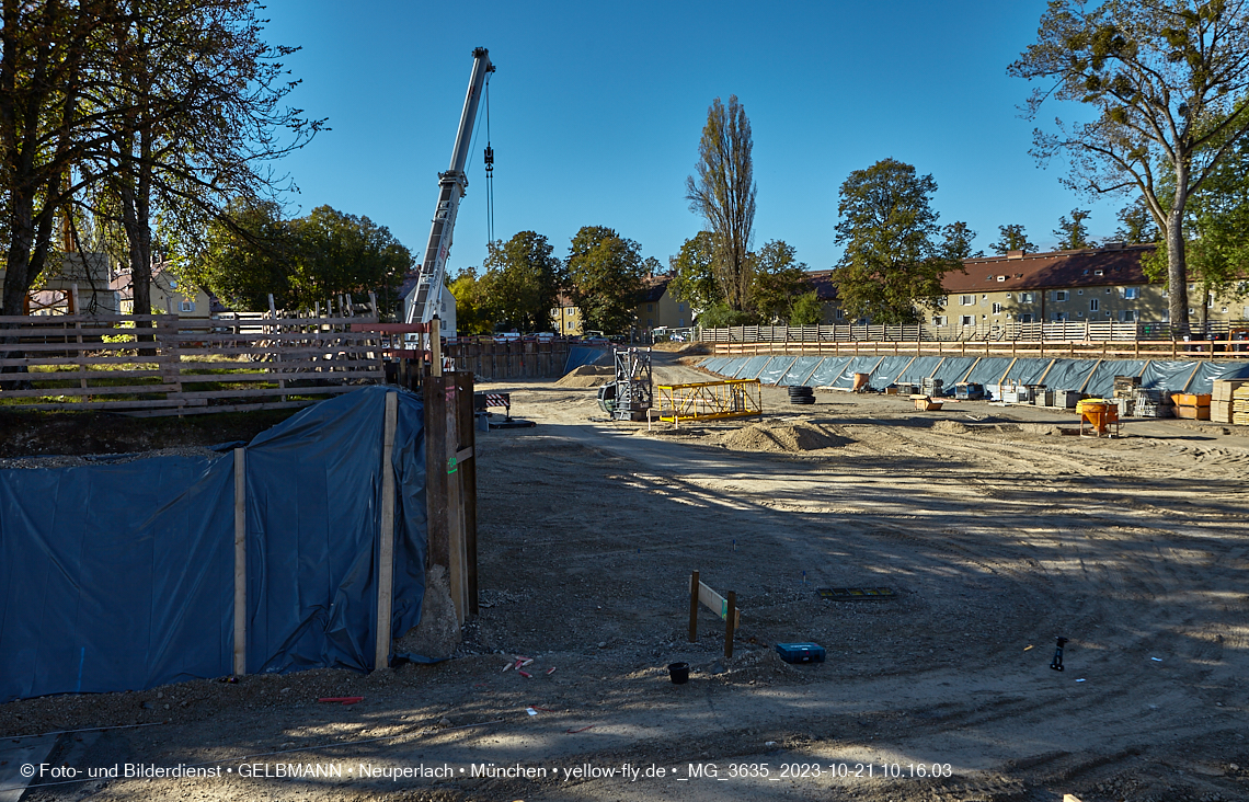 21.10.2023 - Baustelle Maikäfersiedlung in Berg am Laim und Neuperlach