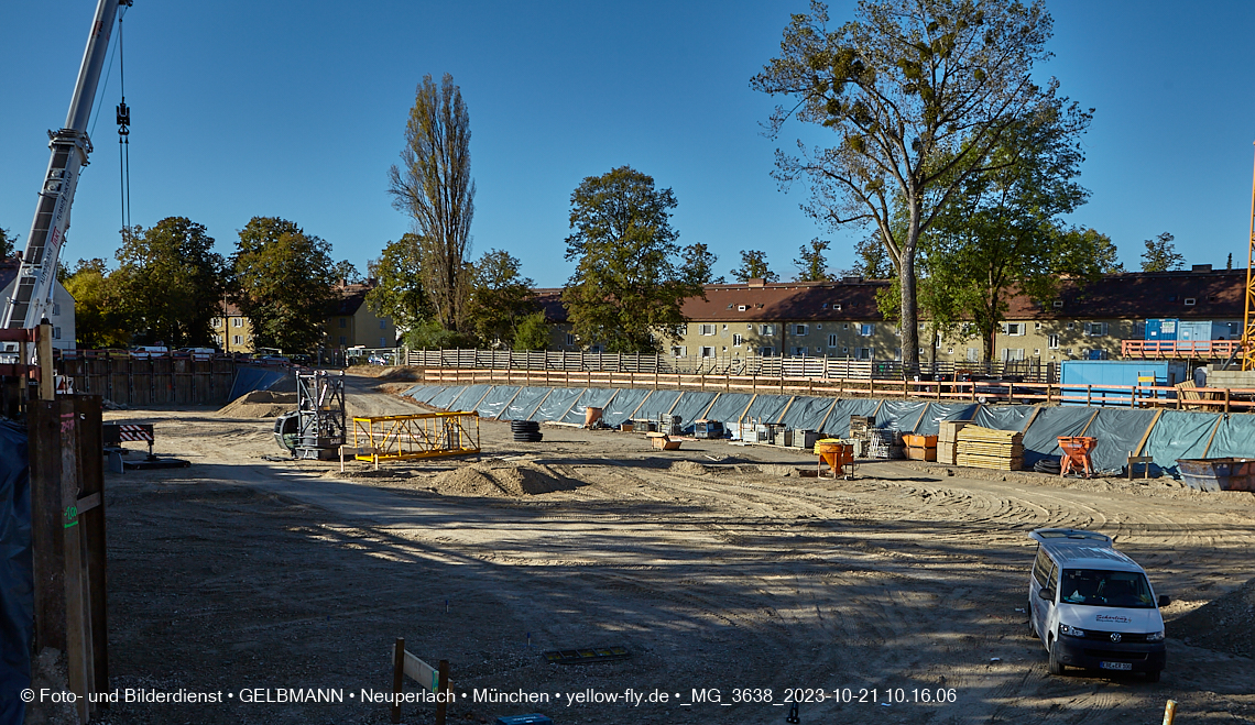 21.10.2023 - Baustelle Maikäfersiedlung in Berg am Laim und Neuperlach