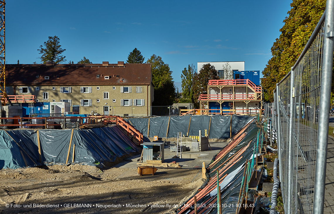 21.10.2023 - Baustelle Maikäfersiedlung in Berg am Laim und Neuperlach