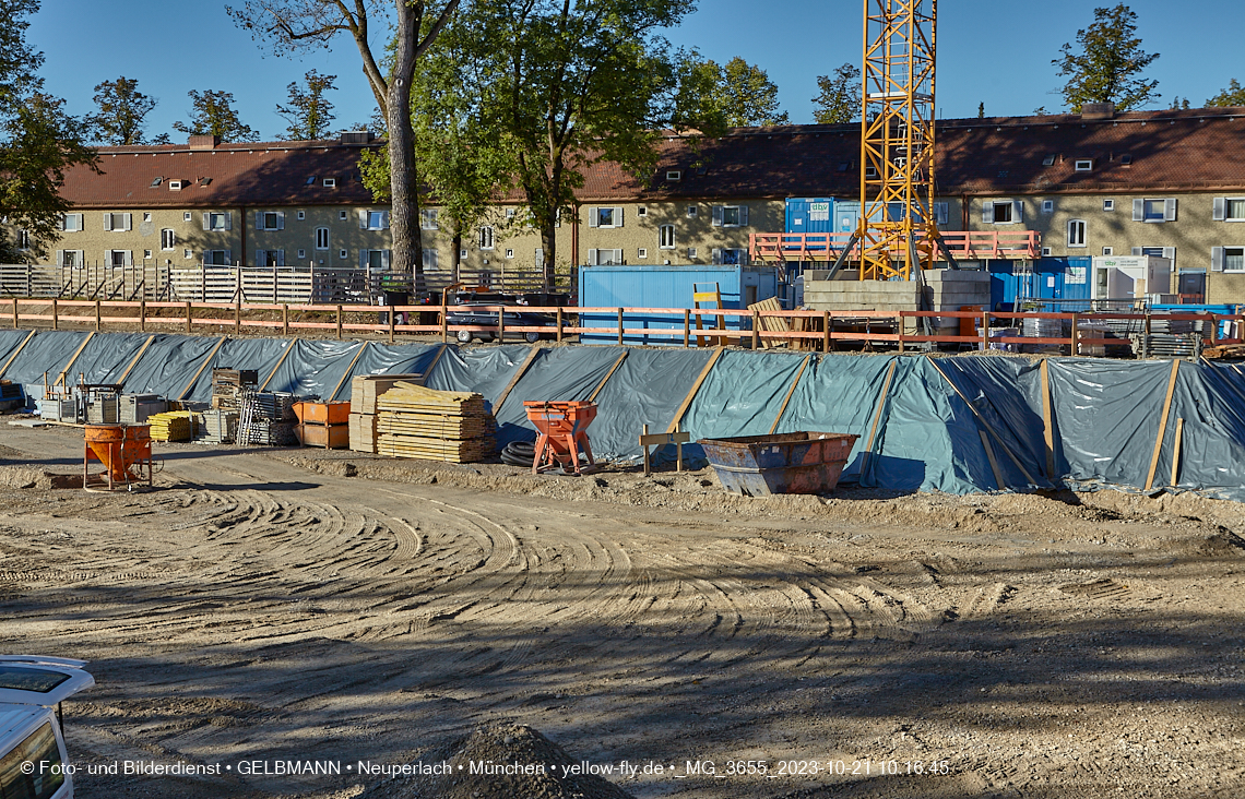21.10.2023 - Baustelle Maikäfersiedlung in Berg am Laim und Neuperlach