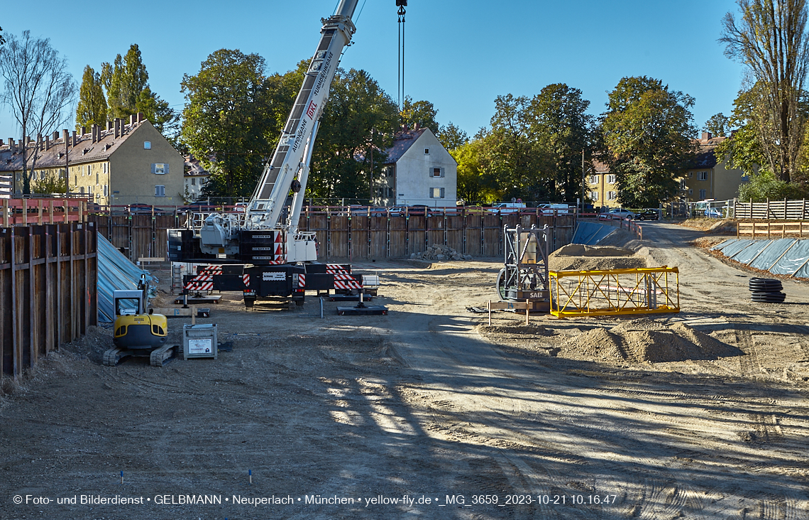 21.10.2023 - Baustelle Maikäfersiedlung in Berg am Laim und Neuperlach