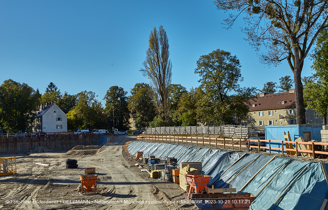 21.10.2023 - Baustelle Maikäfersiedlung in Berg am Laim und Neuperlach