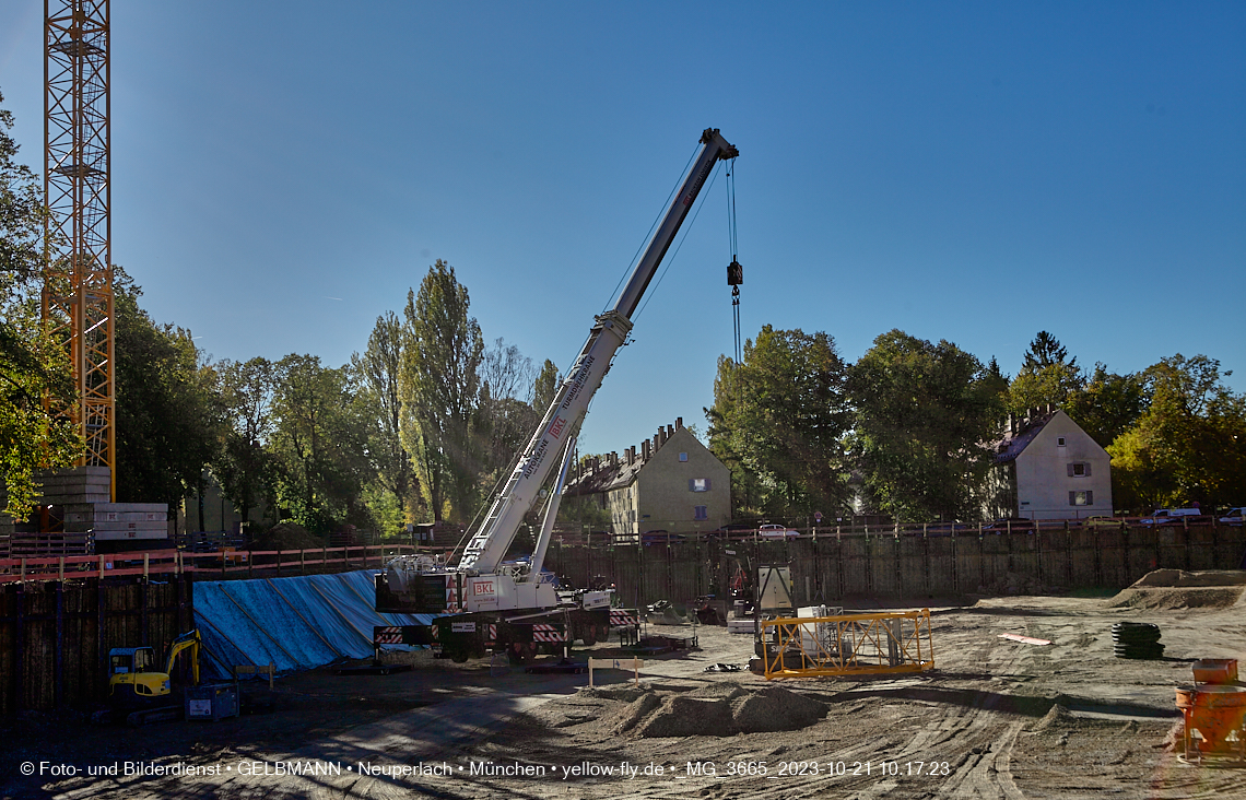 21.10.2023 - Baustelle Maikäfersiedlung in Berg am Laim und Neuperlach