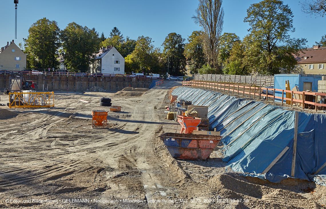 21.10.2023 - Baustelle Maikäfersiedlung in Berg am Laim und Neuperlach
