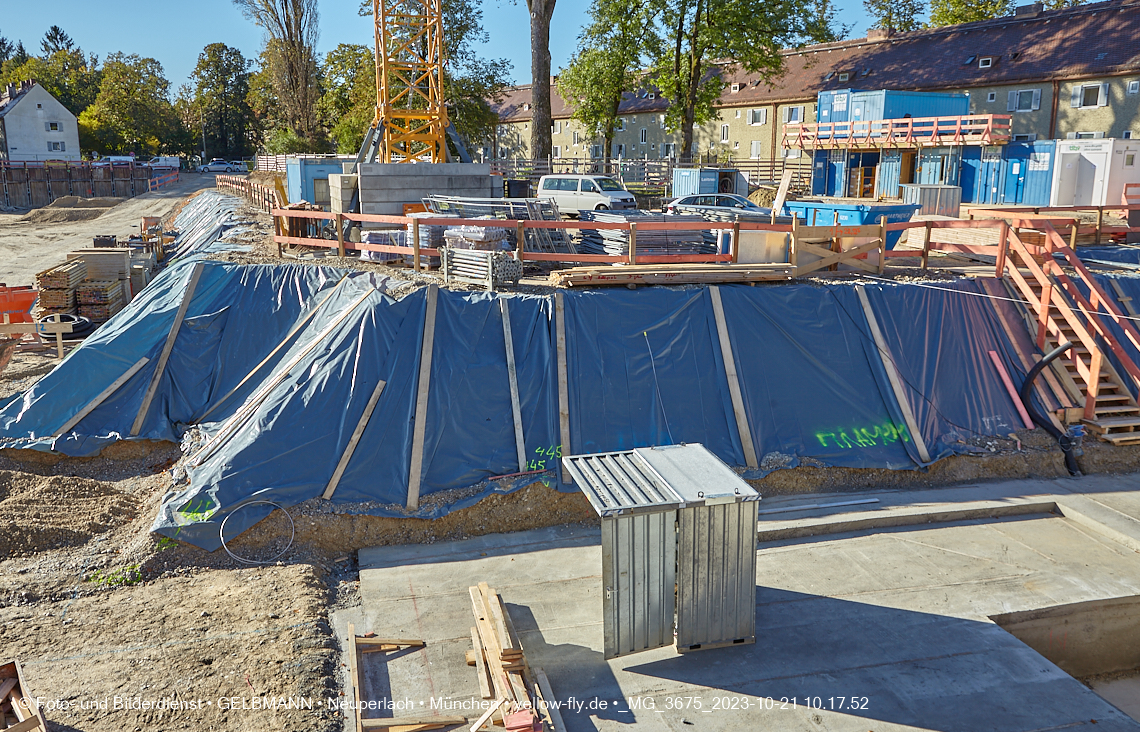 21.10.2023 - Baustelle Maikäfersiedlung in Berg am Laim und Neuperlach