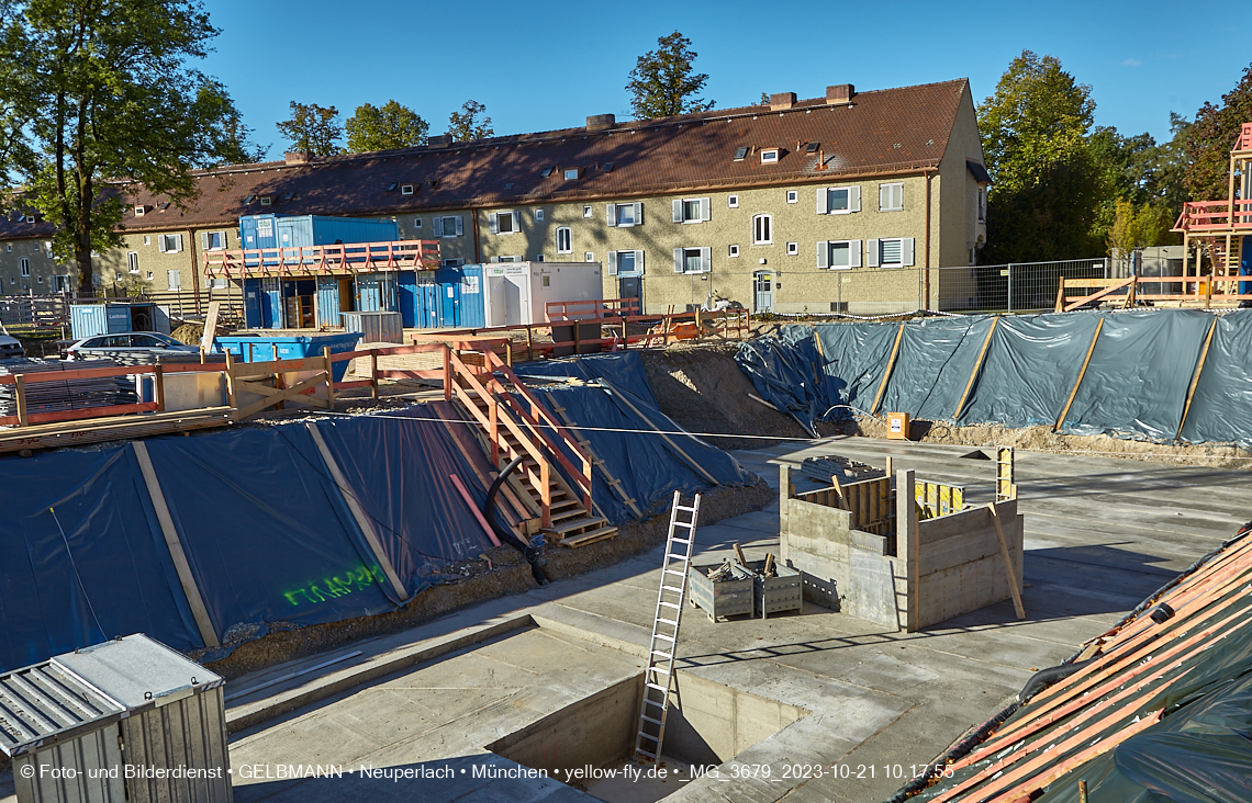 21.10.2023 - Baustelle Maikäfersiedlung in Berg am Laim und Neuperlach