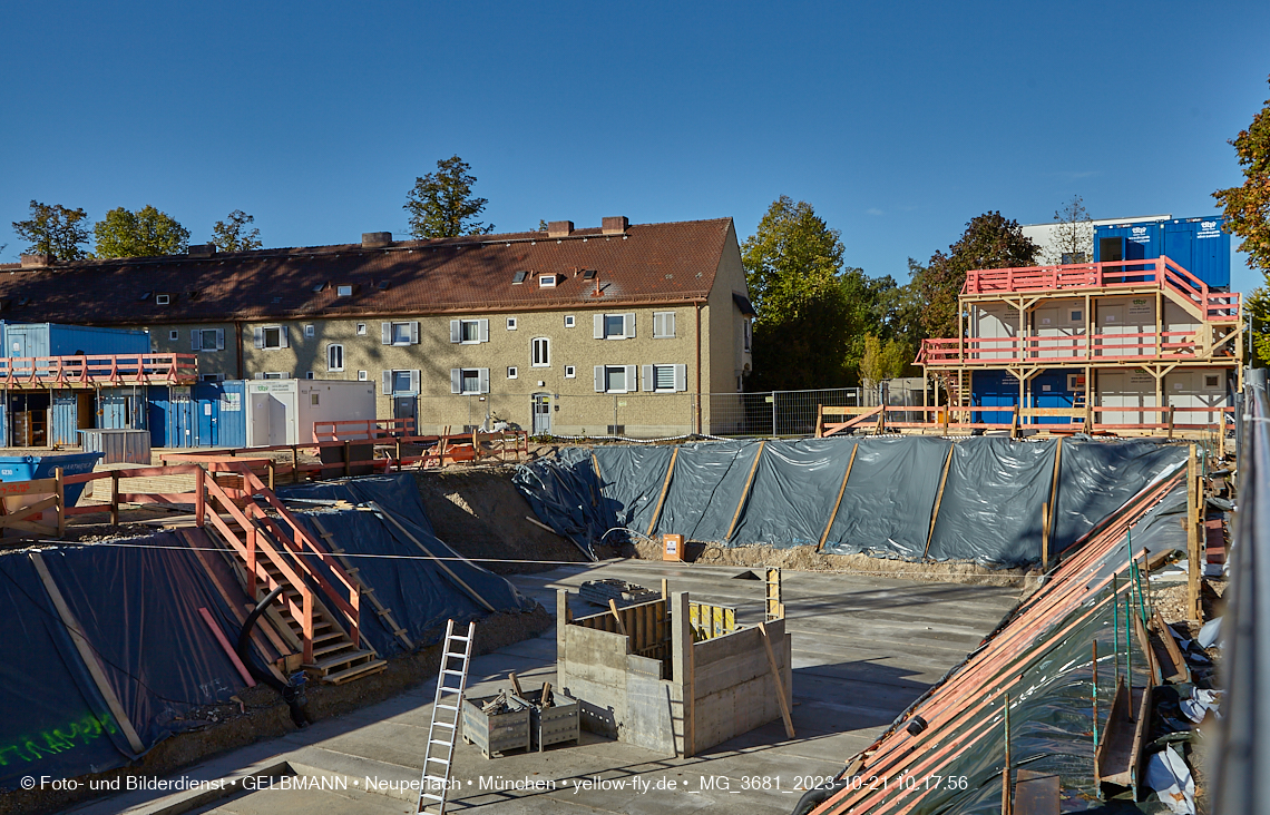 21.10.2023 - Baustelle Maikäfersiedlung in Berg am Laim und Neuperlach