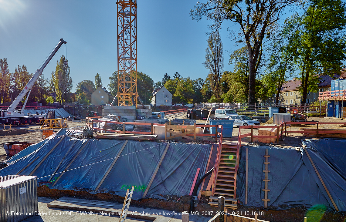 21.10.2023 - Baustelle Maikäfersiedlung in Berg am Laim und Neuperlach