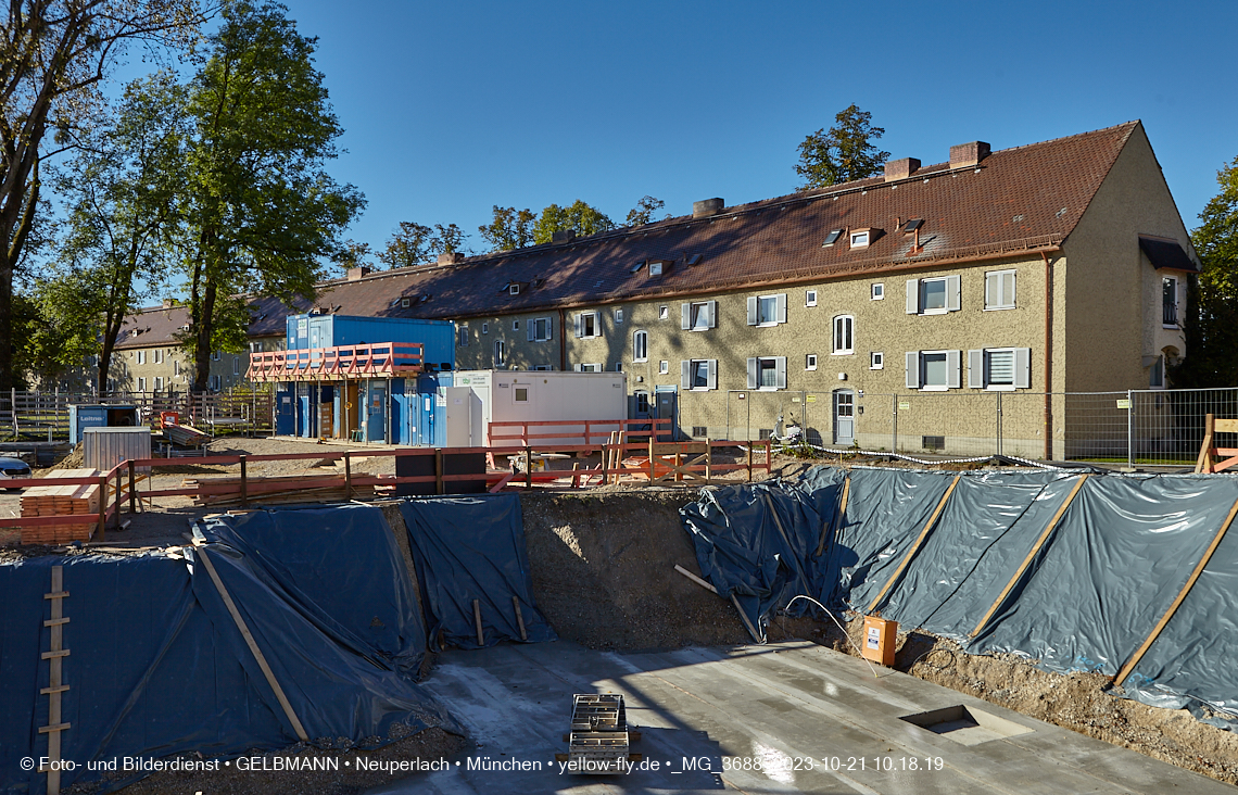 21.10.2023 - Baustelle Maikäfersiedlung in Berg am Laim und Neuperlach