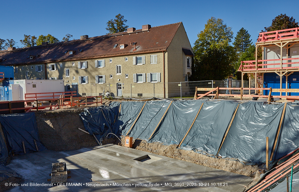 21.10.2023 - Baustelle Maikäfersiedlung in Berg am Laim und Neuperlach