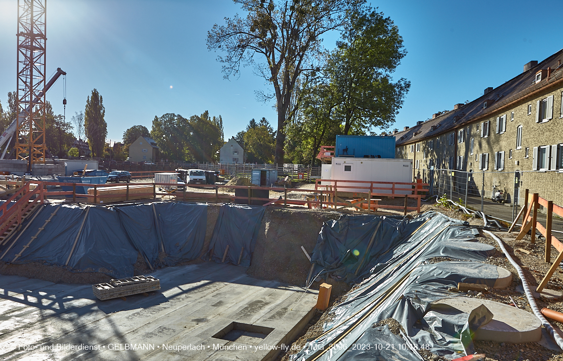 21.10.2023 - Baustelle Maikäfersiedlung in Berg am Laim und Neuperlach