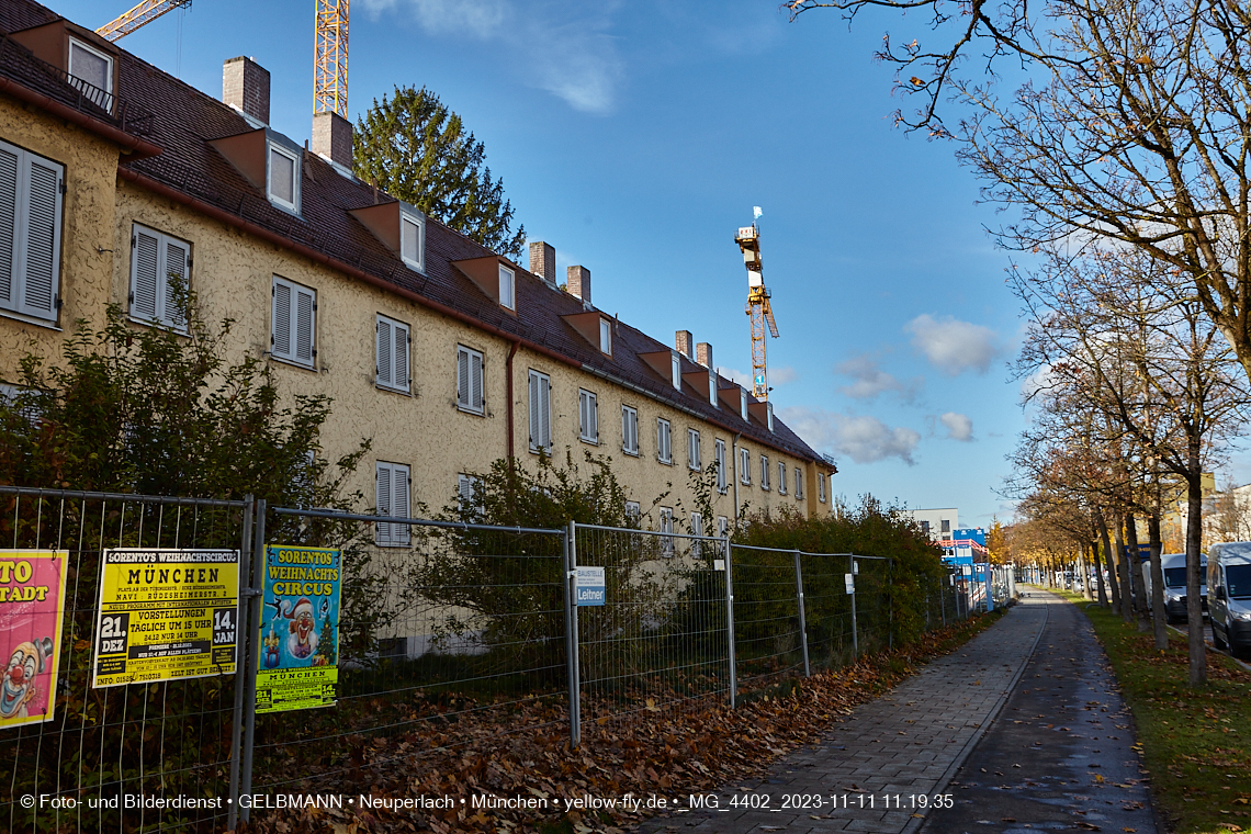 11.11.2023 - Baustelle Maikäfersiedlung in Berg am Laim und Neuperlach
