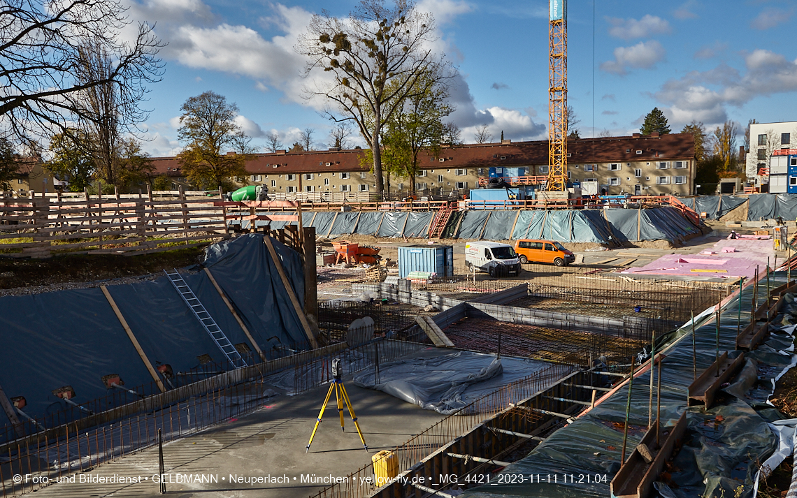 11.11.2023 - Baustelle Maikäfersiedlung in Berg am Laim und Neuperlach