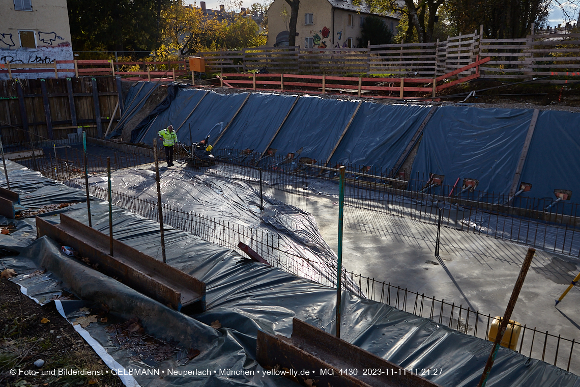 11.11.2023 - Baustelle Maikäfersiedlung in Berg am Laim und Neuperlach