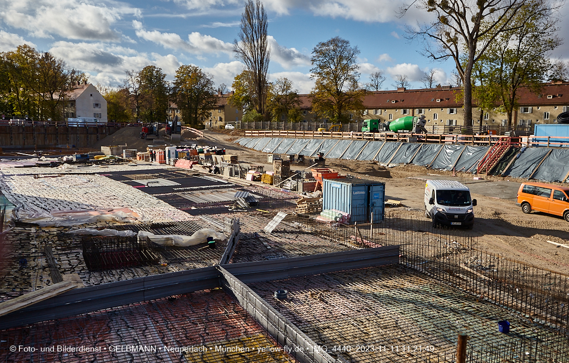 11.11.2023 - Baustelle Maikäfersiedlung in Berg am Laim und Neuperlach