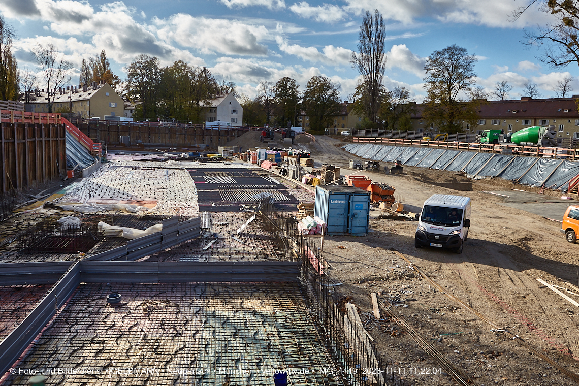 11.11.2023 - Baustelle Maikäfersiedlung in Berg am Laim und Neuperlach
