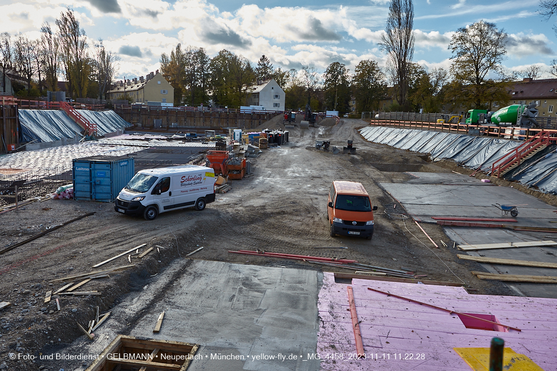 11.11.2023 - Baustelle Maikäfersiedlung in Berg am Laim und Neuperlach