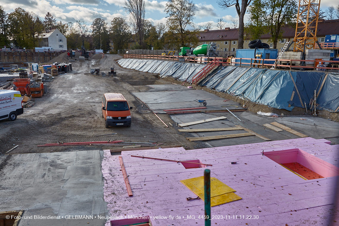 11.11.2023 - Baustelle Maikäfersiedlung in Berg am Laim und Neuperlach