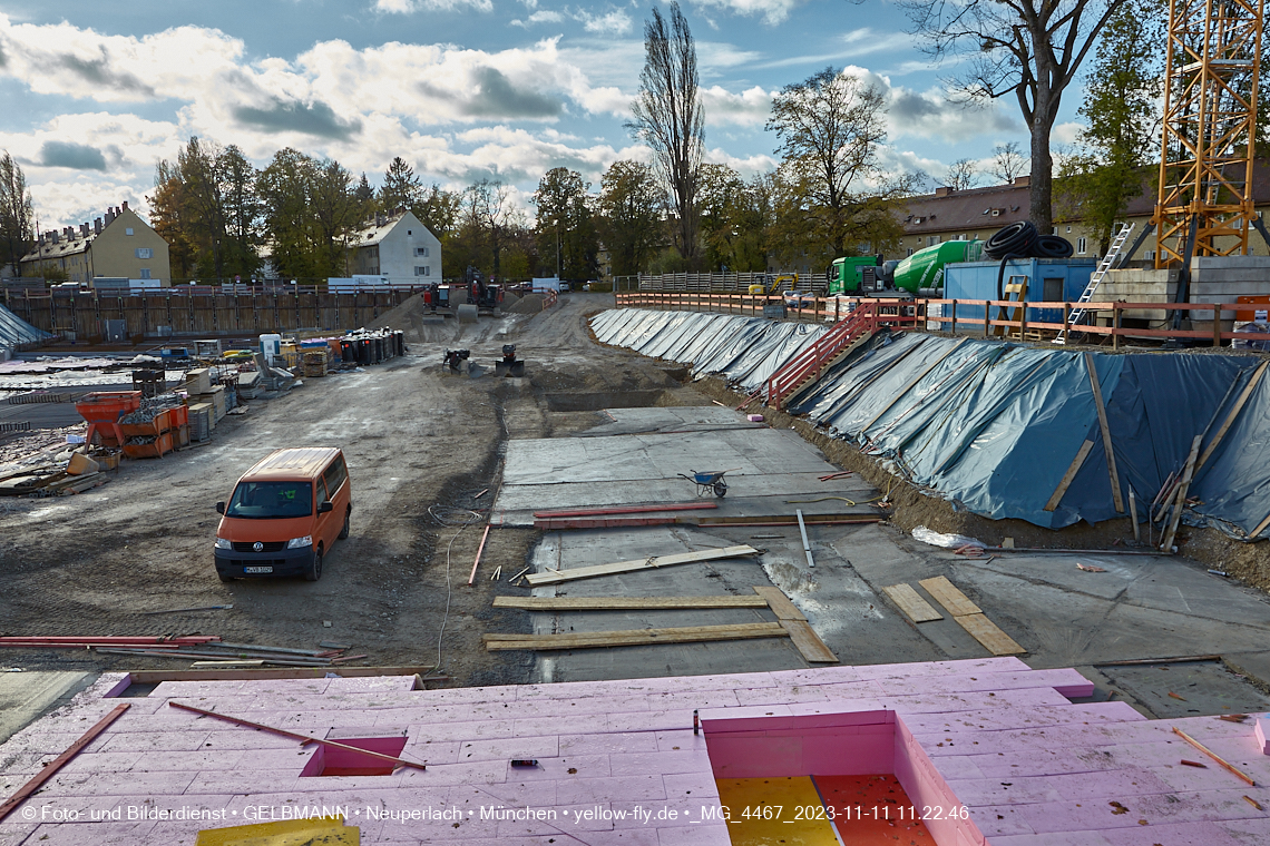 11.11.2023 - Baustelle Maikäfersiedlung in Berg am Laim und Neuperlach