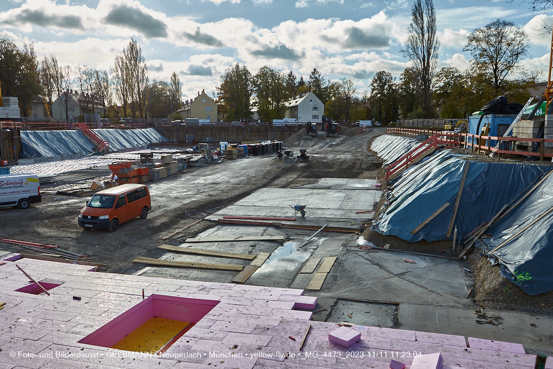 11.11.2023 - Baustelle Maikäfersiedlung in Berg am Laim und Neuperlach