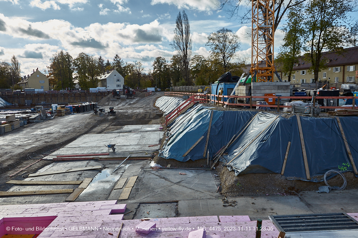 11.11.2023 - Baustelle Maikäfersiedlung in Berg am Laim und Neuperlach