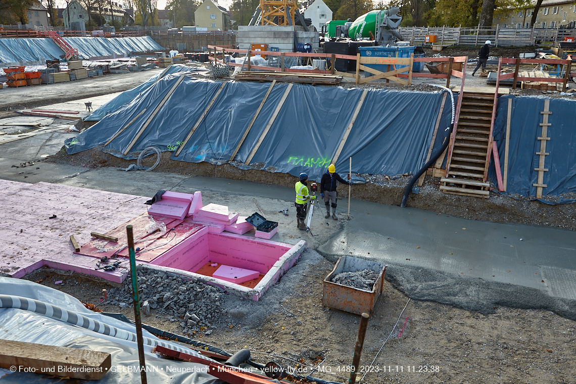 11.11.2023 - Baustelle Maikäfersiedlung in Berg am Laim und Neuperlach