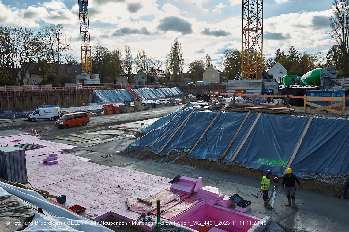 11.11.2023 - Baustelle Maikäfersiedlung in Berg am Laim und Neuperlach