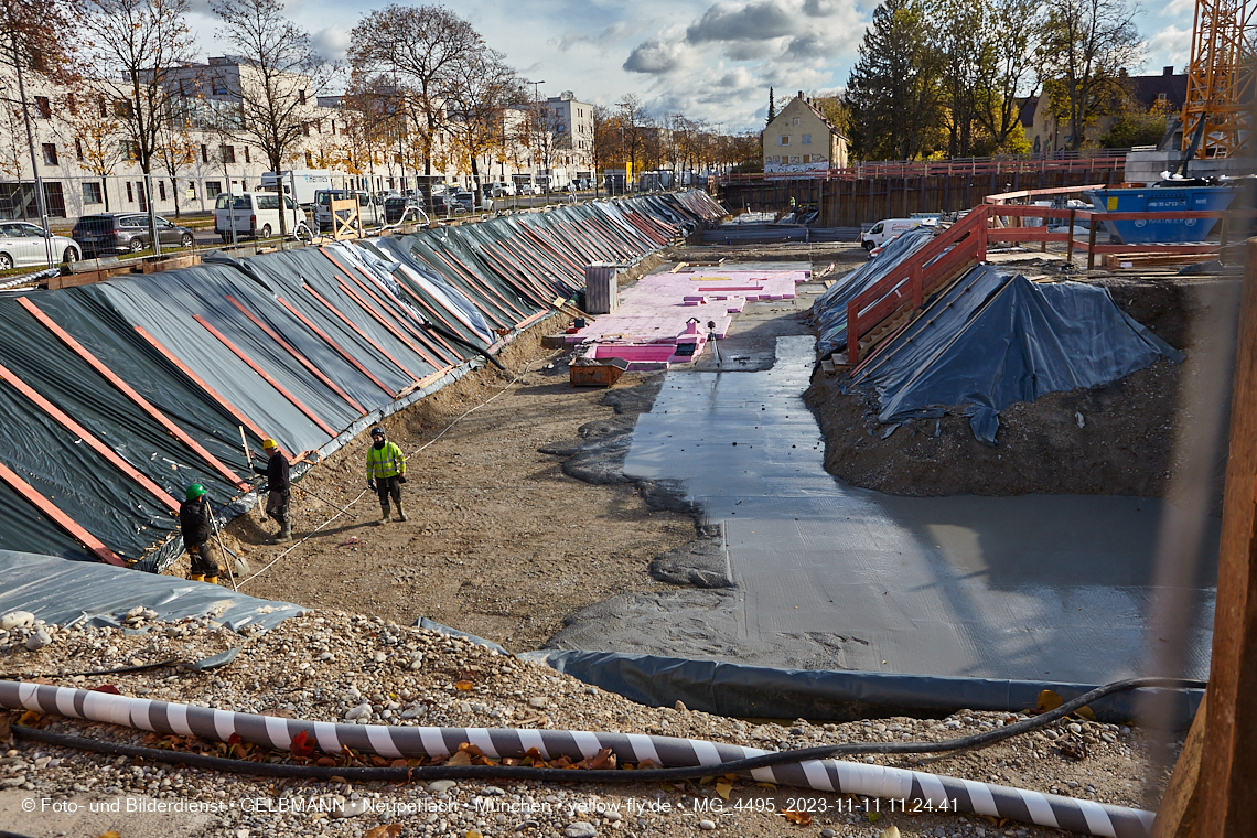 11.11.2023 - Baustelle Maikäfersiedlung in Berg am Laim und Neuperlach