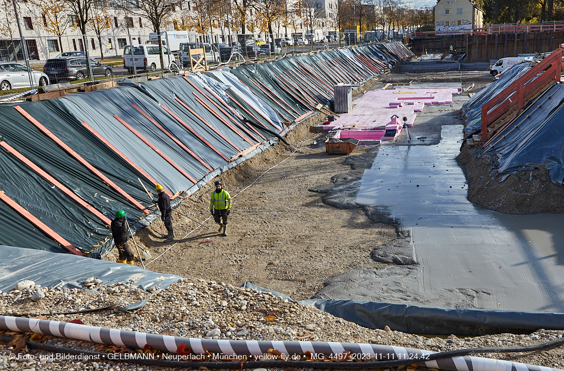 11.11.2023 - Baustelle Maikäfersiedlung in Berg am Laim und Neuperlach