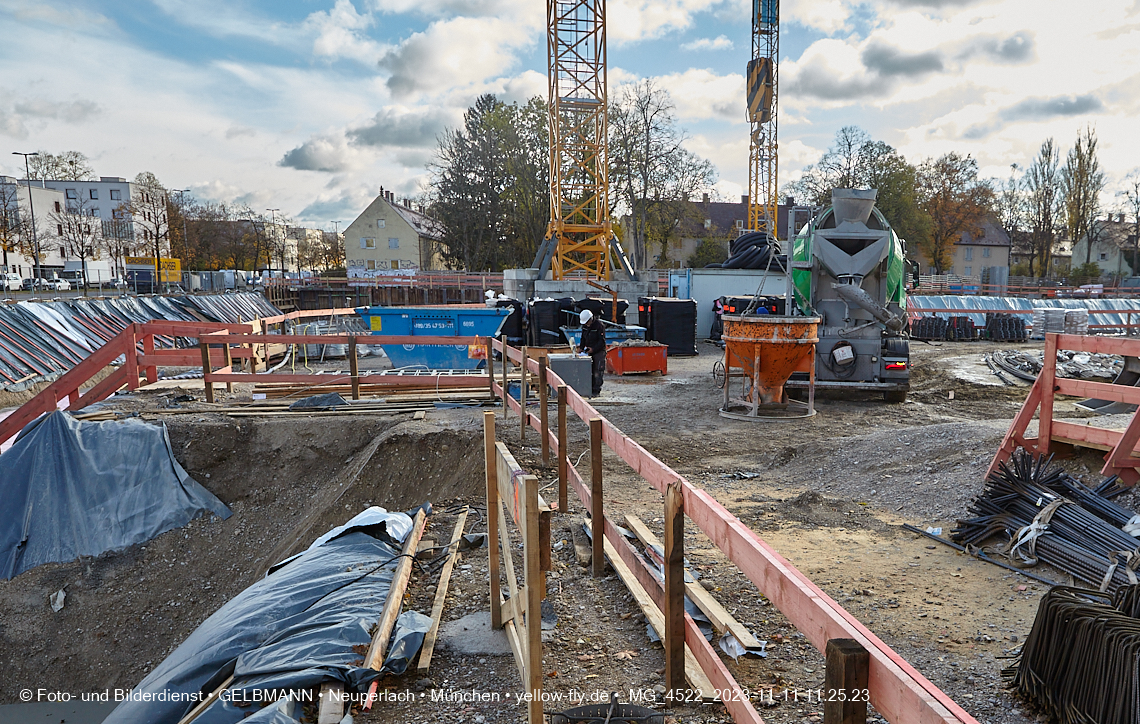 11.11.2023 - Baustelle Maikäfersiedlung in Berg am Laim und Neuperlach