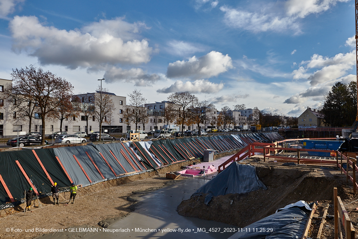 11.11.2023 - Baustelle Maikäfersiedlung in Berg am Laim und Neuperlach