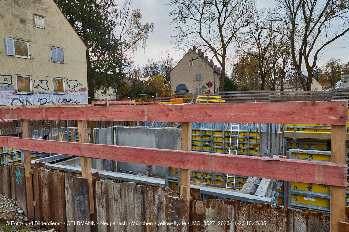 23.11.2023 - Baustelle Maikäfersiedlung in Berg am Laim und Neuperlach