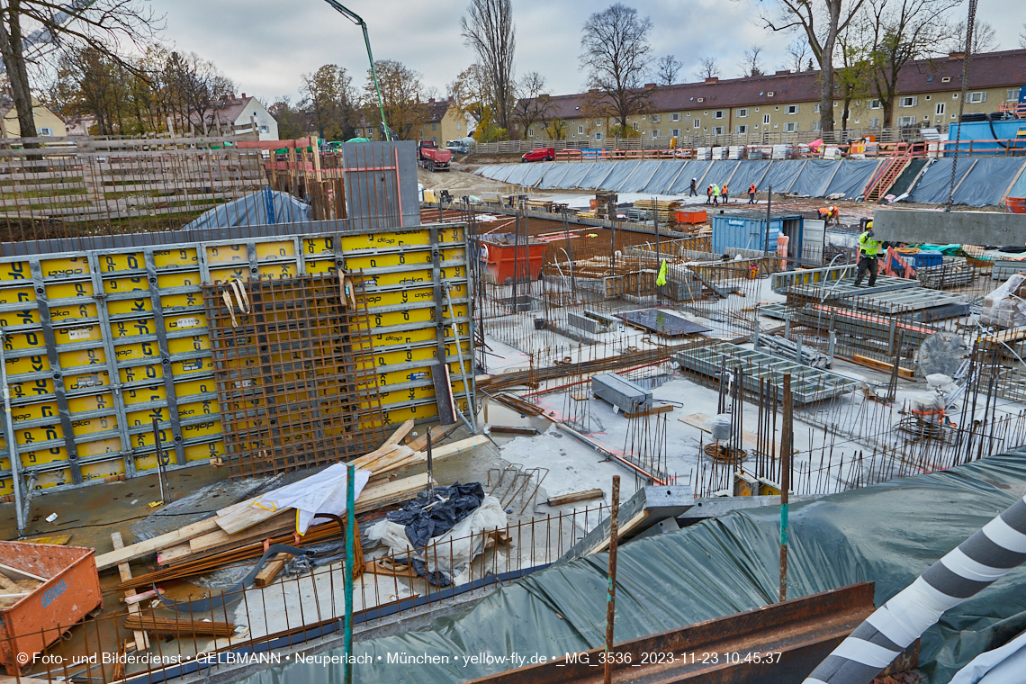 23.11.2023 - Baustelle Maikäfersiedlung in Berg am Laim und Neuperlach