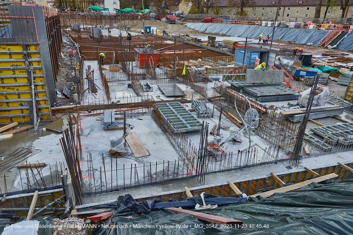 23.11.2023 - Baustelle Maikäfersiedlung in Berg am Laim und Neuperlach