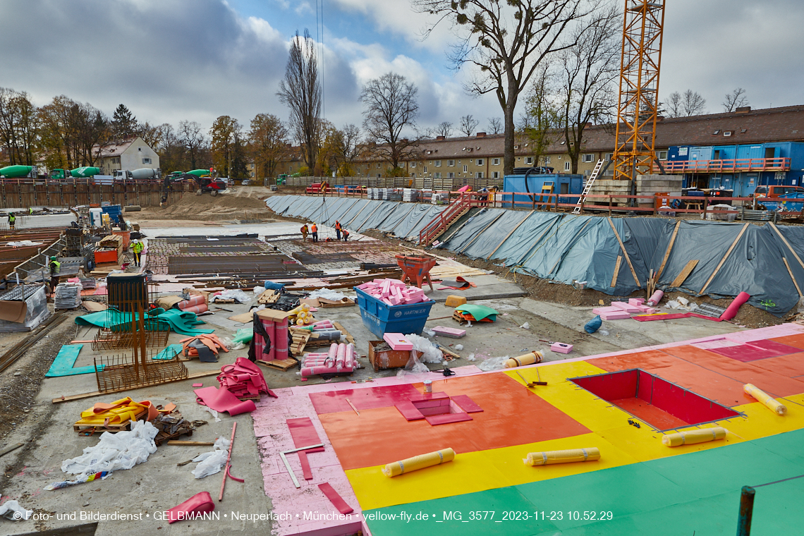 23.11.2023 - Baustelle Maikäfersiedlung in Berg am Laim und Neuperlach