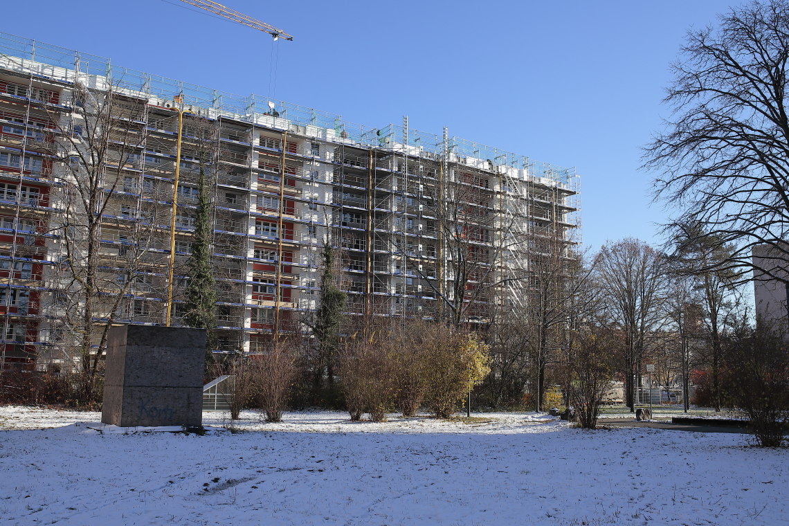 29.11.2021 - Baustelle GEWOFAG am KMR 11-21 in Neuperlach