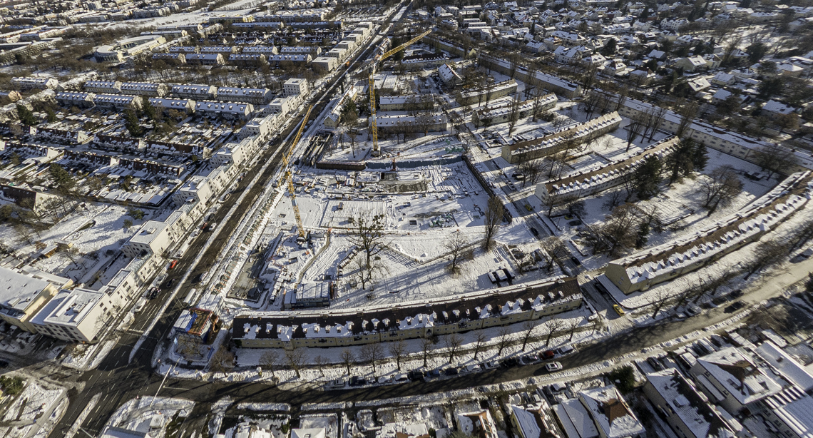06.12.2021 - Baustelle Maikäfersiedlung in Berg-am-Laim und Neuperlach